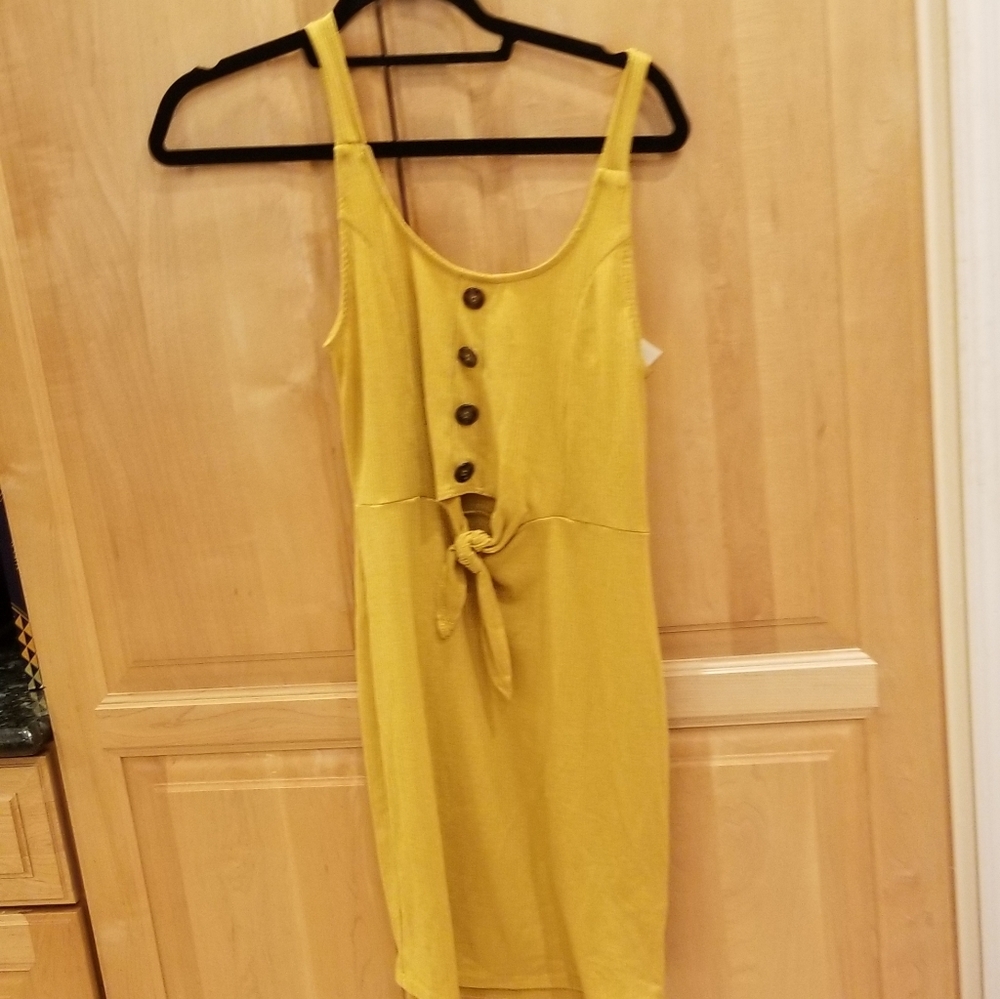 Velvet Torch Ribbed Button Front Knit Mini Dress L - Picture 3 of 7